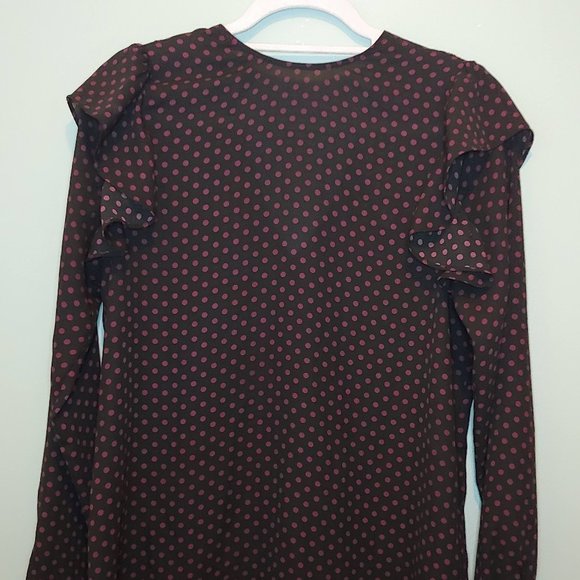 Who What Wear Polka Dot Blouse - Picture 1 of 2